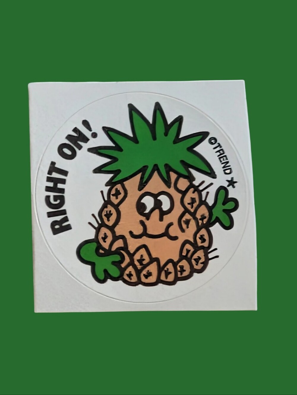 10/$25 Pineapple "Right On" Scratch & Sniff Retro Reward Sticker